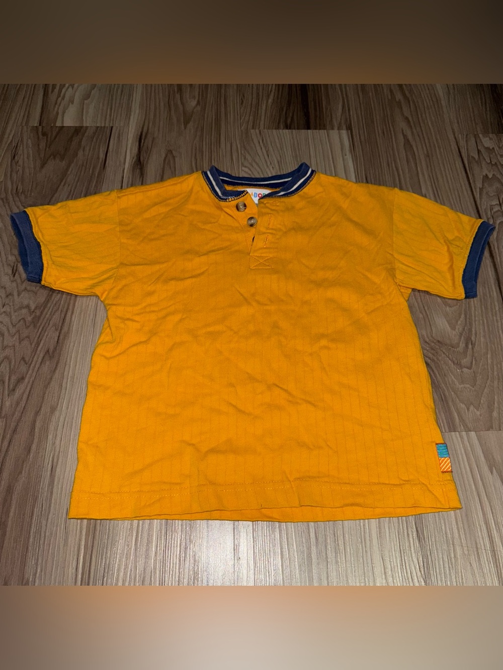 Gymboree Yellow Shirt with Navy Trim